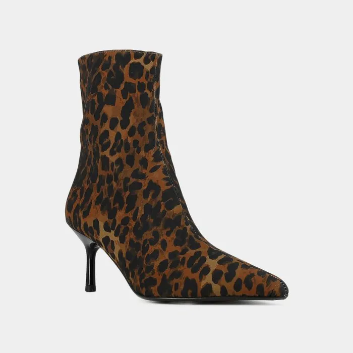 Women Ankle Boots With Pointed Toes Leopard JONAK Ankle Boots Lowboots