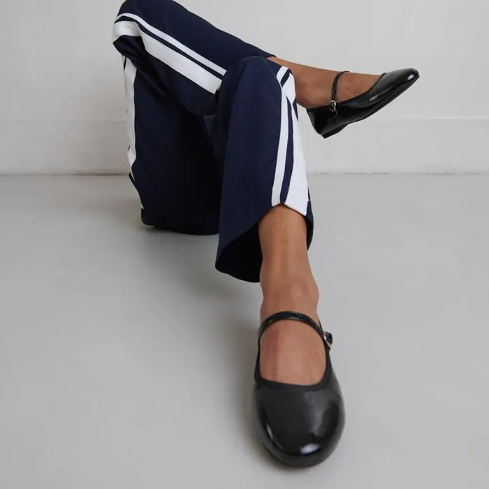 Women Ballet Flats With Straps Black JONAK Ballet Flats