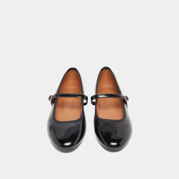 Women Ballet Flats With Straps Black JONAK Ballet Flats