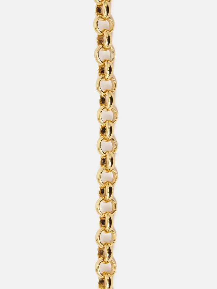 Women Belcher Chain Bracelet Gold Jigsaw Party