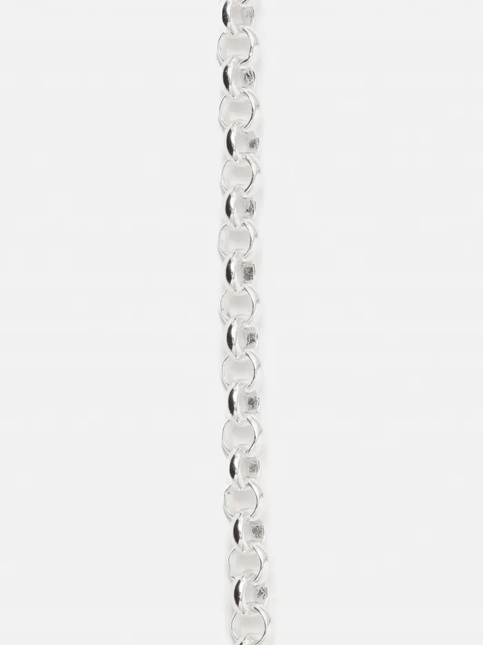 Women Belcher Chain Bracelet Silver Jigsaw Jewellery