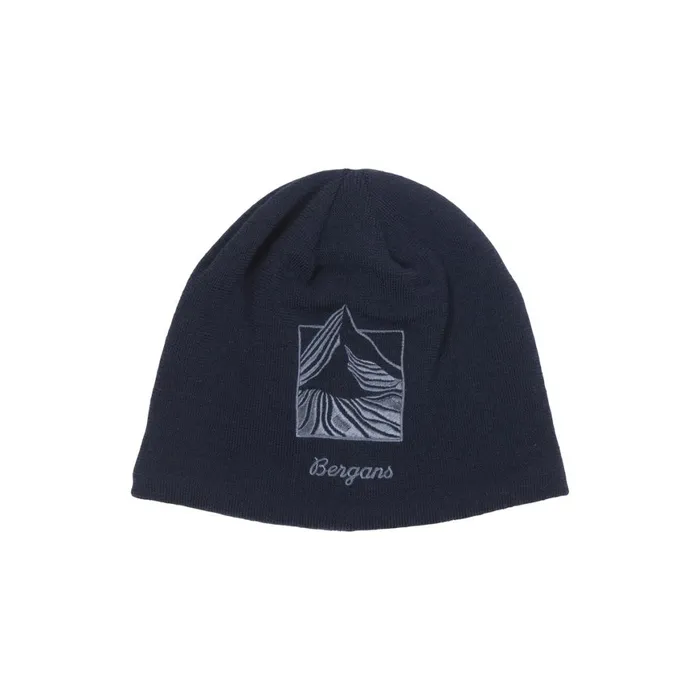 Women Bergans Of Norway Beanies And Caps Rabot Fleece Lined Wool Beanie Navy Blue