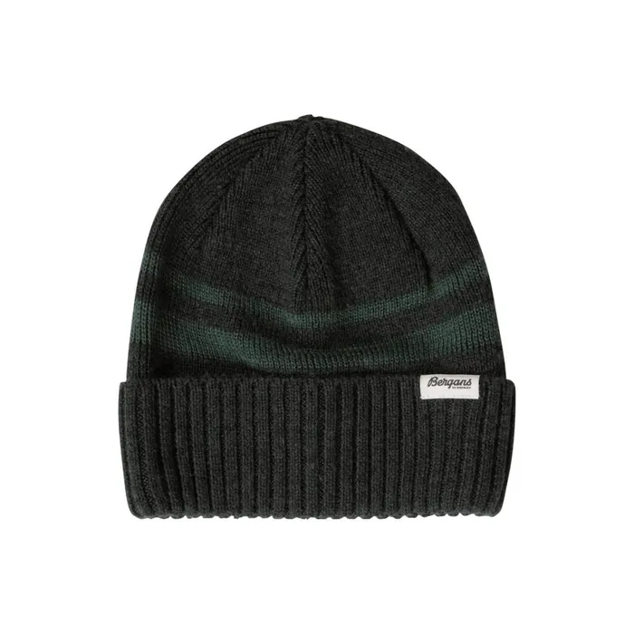 Women Bergans Of Norway Beanies And Caps Striped V2 Beanie Duke Green