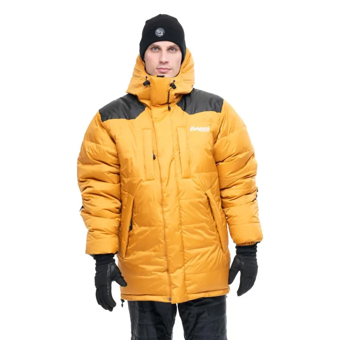Women Bergans Of Norway Down Jackets Expedition Down Unisex Parka Arctic Ocean Yellow Black