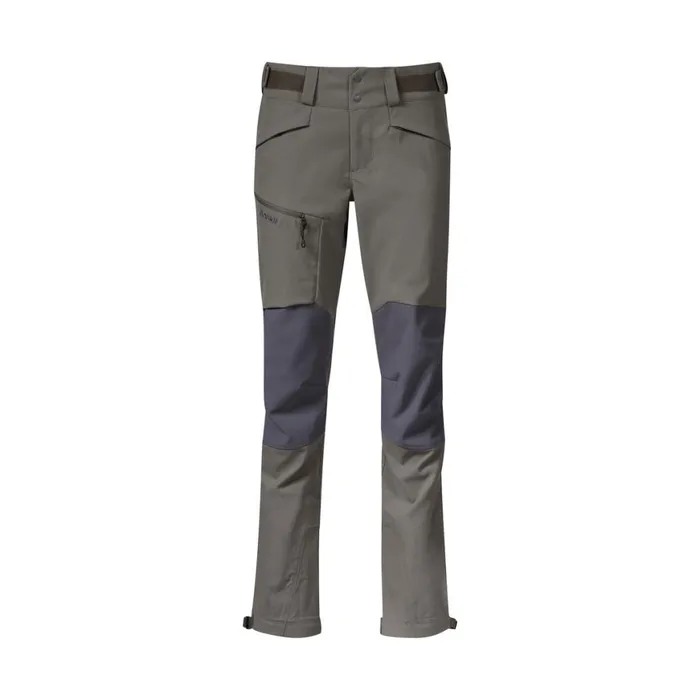 Women Bergans Of Norway Hiking Pants Fjorda Trekking Hybrid W Pants Green Mud Solid Dark Grey