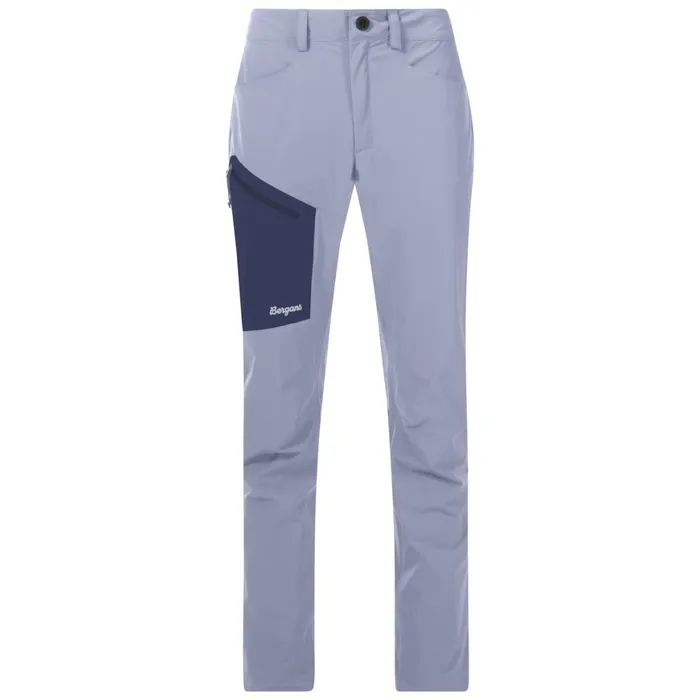 Women Bergans Of Norway Hiking Pants Vaagaa Light Softshell Pants Husky Blue Navy Blue