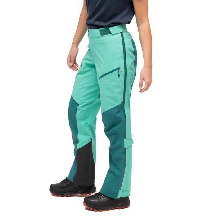 Women Bergans Of Norway Shell Pants Tind 3l Shell Pants Light Malachite Green Malachite Green
