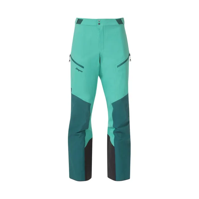 Women Bergans Of Norway Shell Pants Tind 3l Shell Pants Light Malachite Green Malachite Green