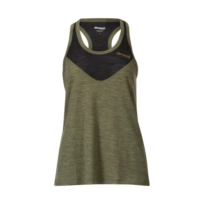 Women Bergans Of Norway Singlets InnerLight W Singlet Olive Green