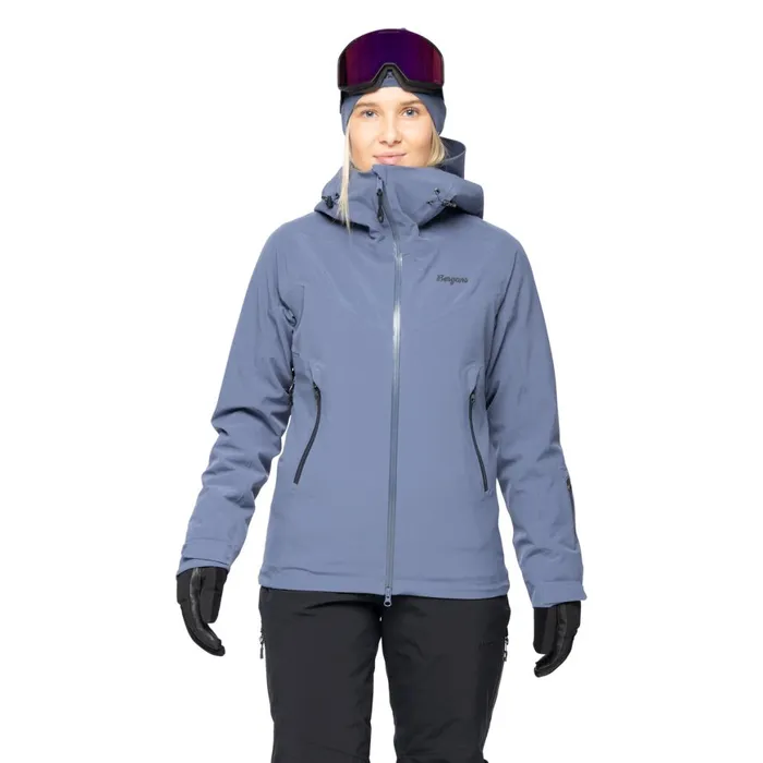 Women Bergans Of Norway Ski Jackets Oppdal Insulated W Jacket Granite Blue