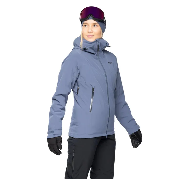 Women Bergans Of Norway Ski Jackets Oppdal Insulated W Jacket Granite Blue