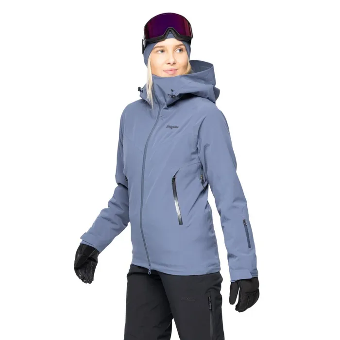Women Bergans Of Norway Ski Jackets Oppdal Insulated W Jacket Granite Blue