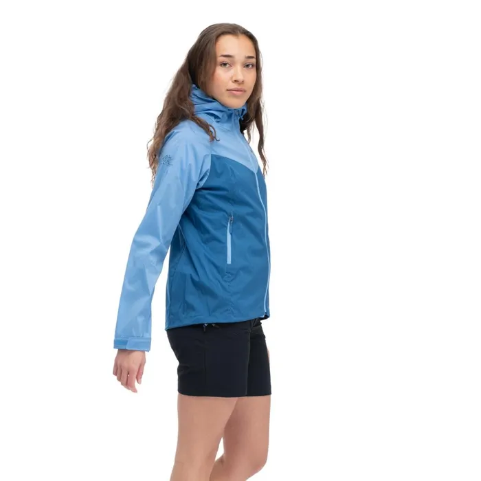 Women Bergans Of Norway Softshell Jackets Microlight W Jacket North Sea Blue Pacific Blue