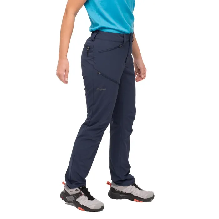 Women Bergans Of Norway Softshell Pants Rabot Light Softshell Pants Navy Blue