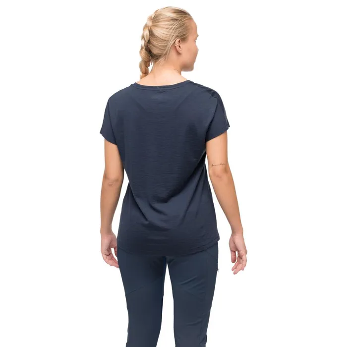Women Bergans Of Norway TShirts Tind Altitude Merino Tee Navy Blue