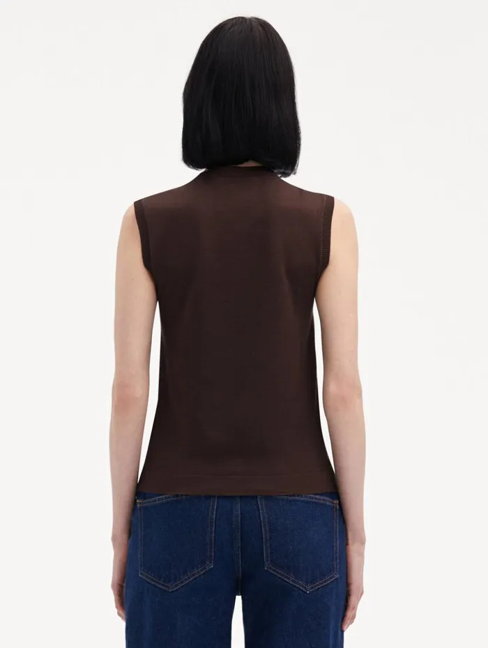 Women Blouses and Knits Oscar De La Renta Oscar ChainLink Inset Tank Cafe Gold Women Blouses and Knits Oscar De La Renta Oscar ChainLink Inset Tank Cafe Gold