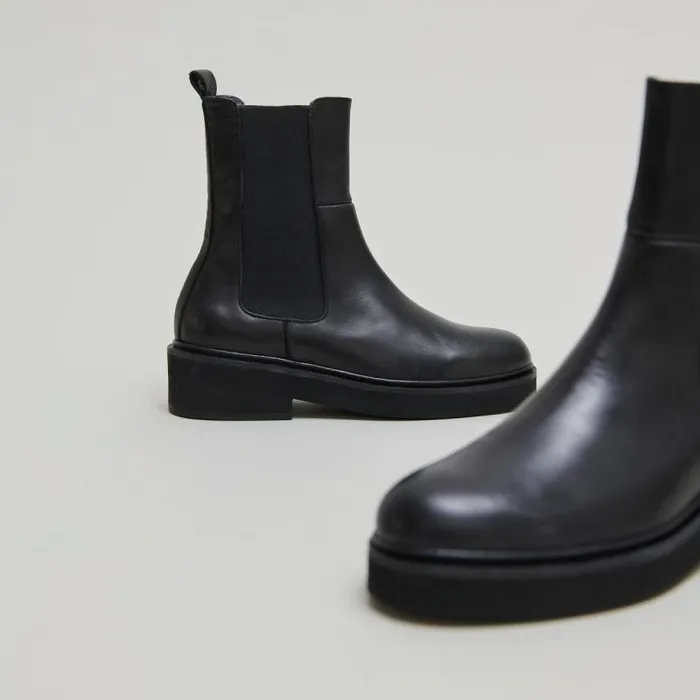 Women Boots With Elastic Band Black JONAK Ankle Boots Lowboots