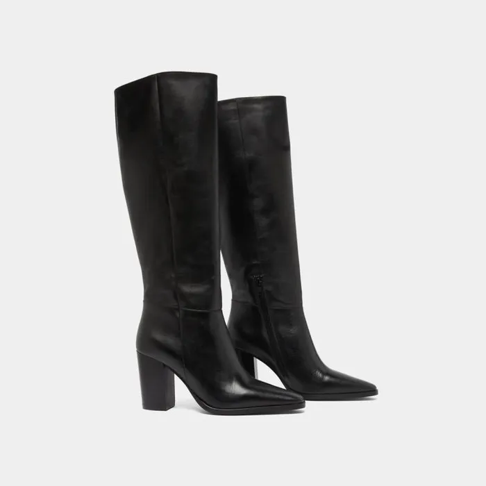 Women Boots With Pointed Toes Black JONAK Boots Thighhigh Boots