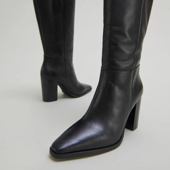 Women Boots With Pointed Toes Black JONAK Boots Thighhigh Boots