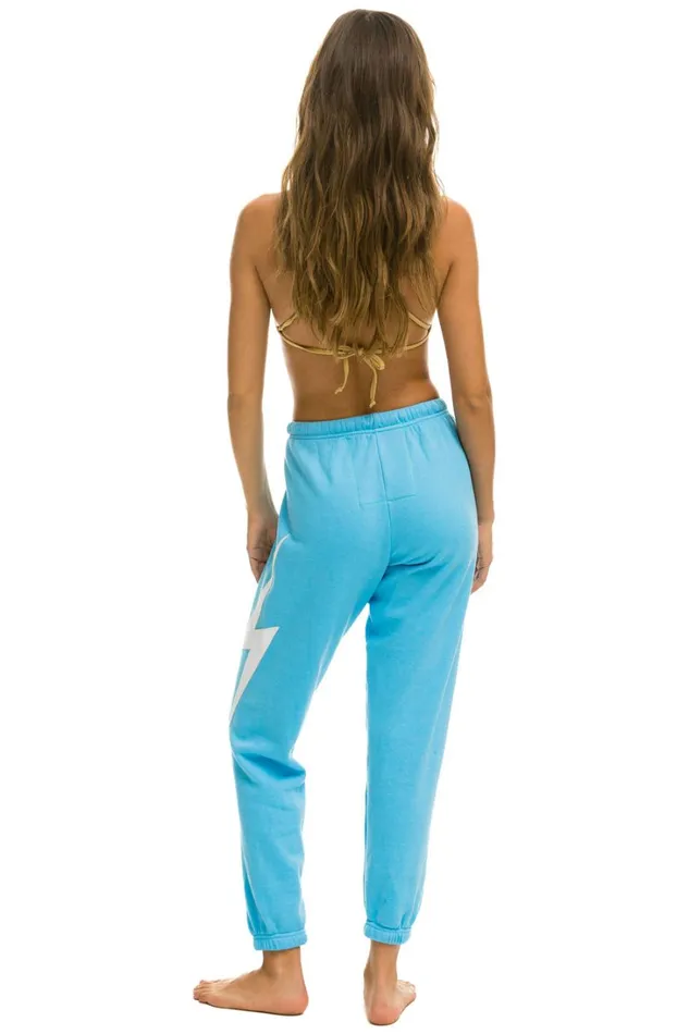 Women Bottoms Aviator Nation BOLT STITCH SWEATPANTS 8211 SKY WHITE Women Bottoms Aviator Nation BOLT STITCH SWEATPANTS 8211 SKY WHITE