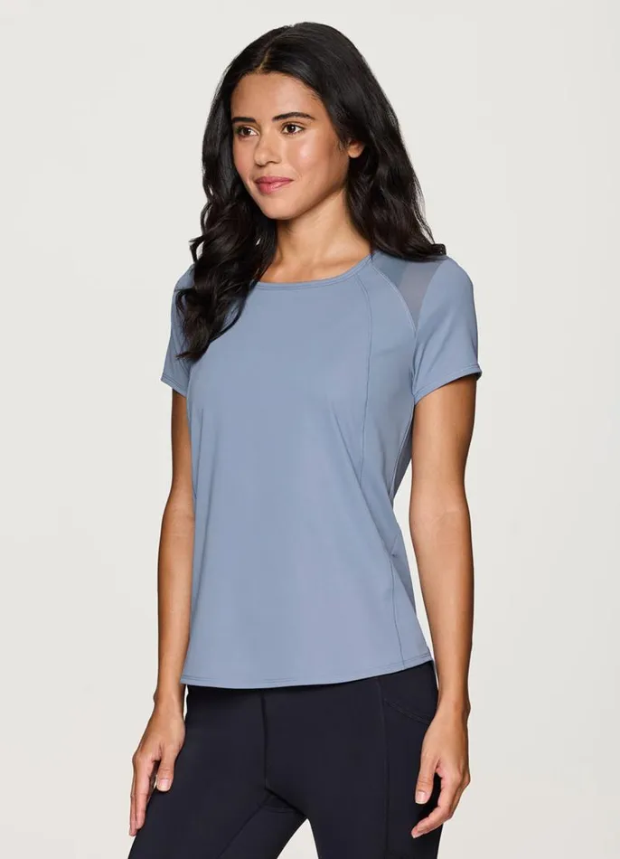 Women Breezy Running Tee Hazy Blue RBX Active TShirts