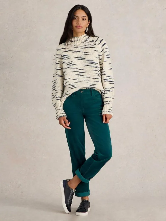 Women Brooke Cord Straight Trouser Dark Green White Stuff Trousers