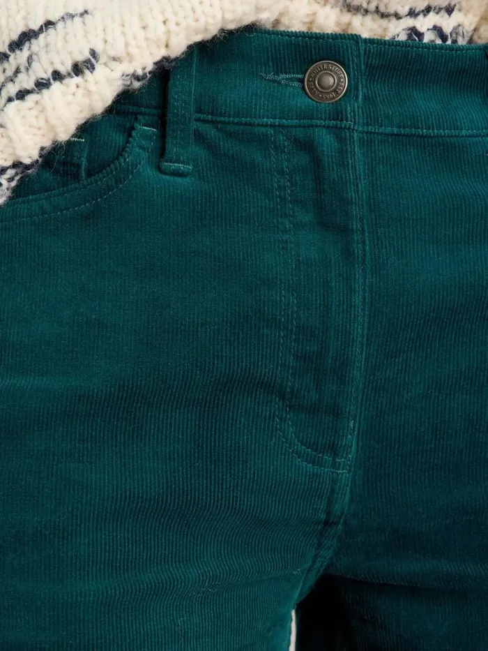 Women Brooke Cord Straight Trouser Dark Green White Stuff Trousers