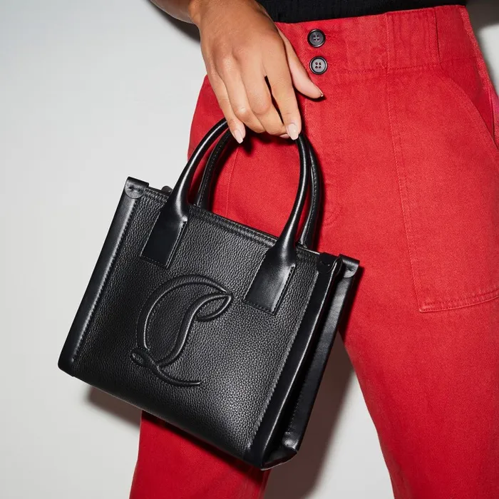 Women By My Side Mini Tote Bag 8211 Grained Calf Leather 8211 Black Christian Louboutin Totes Women By My Side Mini Tote Bag 8211 Grained Calf Leather 8211 Black Christian Louboutin Totes