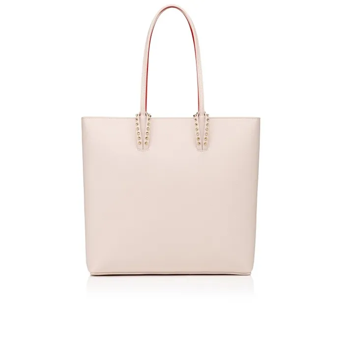Women Cabata Tote Bag 8211 Grained Calf Leather 8211 Leche Christian Louboutin Totes