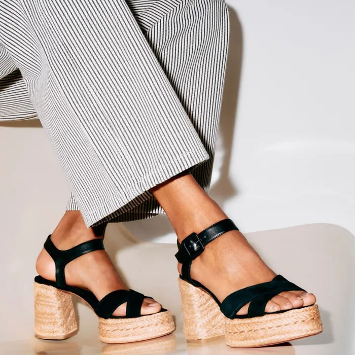Women Calakala 85 Mm Espadrilles 8211 Suede And Calf Leather 8211 Black Christian Louboutin Platforms Women Calakala 85 Mm Espadrilles 8211 Suede And Calf Leather 8211 Black Christian Louboutin Platforms