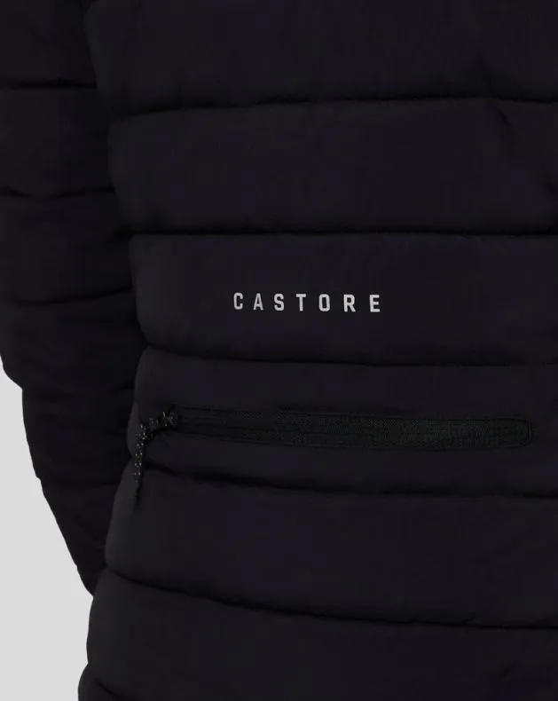 Women Castore Jackets Travel Long Sleeve Packable Quilt Hooded Jacket 8211 Black
