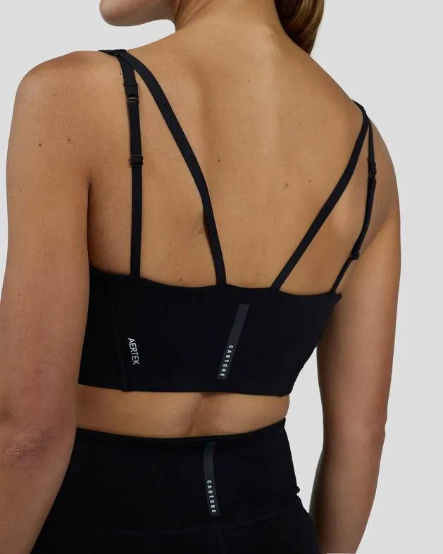 Women Castore Sports Bras WoFlow Training Low Impact Crop Sports Bra 8211 Black