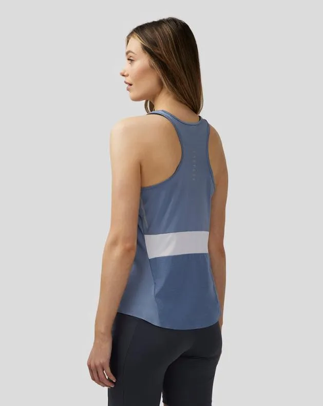 Women Castore Tops WoApex Lightweight Panelled Tank Top 8211 Blue