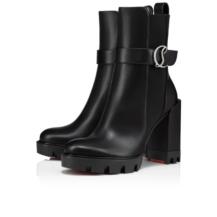 Women CL Chelsea Lug 100 Mm Low Boots 8211 Calf Leather 8211 Black Christian Louboutin Boots Women CL Chelsea Lug 100 Mm Low Boots 8211 Calf Leather 8211 Black Christian Louboutin Boots