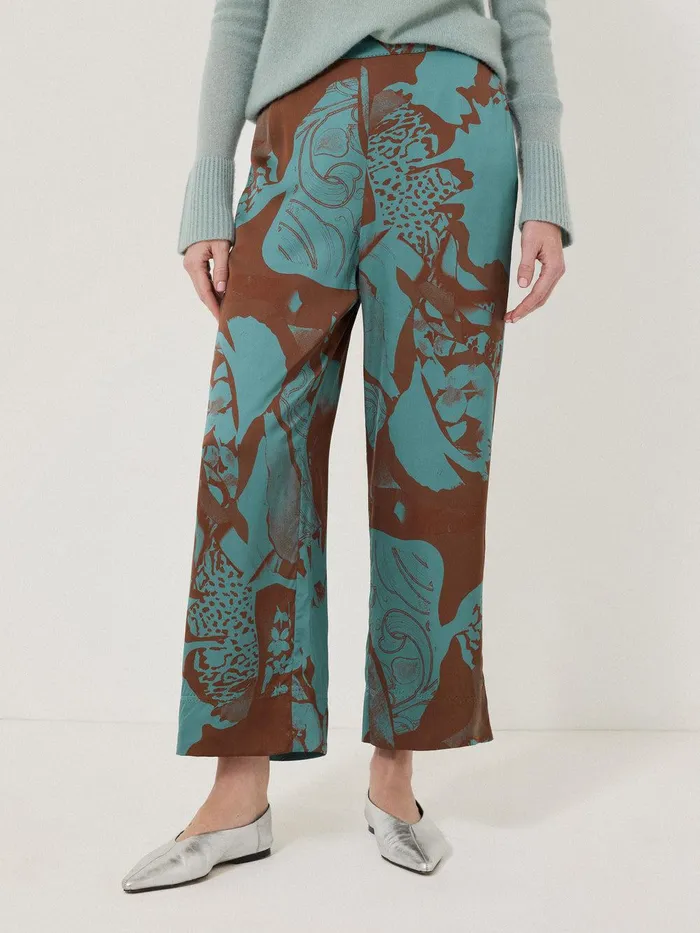 Women Collage Stitch Detail Trouser Blue Jigsaw Trousers