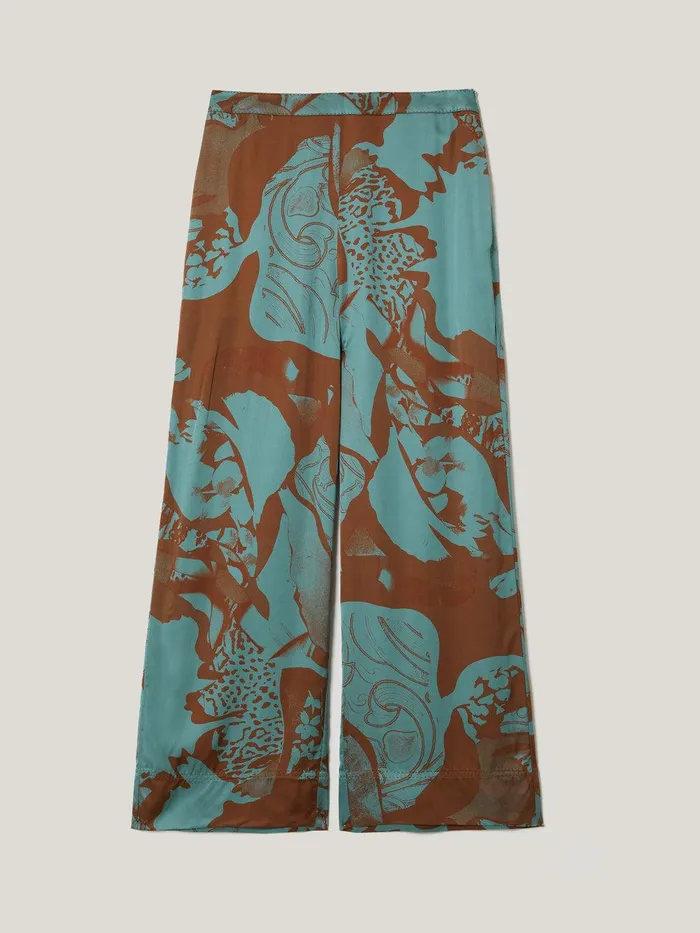 Women Collage Stitch Detail Trouser Blue Jigsaw Trousers