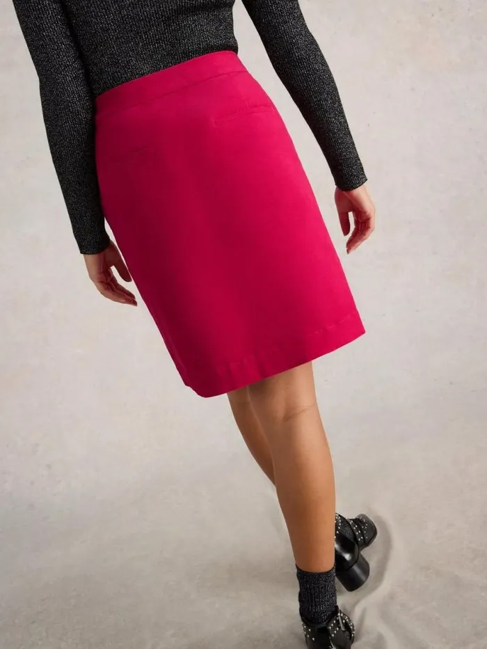 Women Coral Velvet Skirt Bright Pink White Stuff Skirts