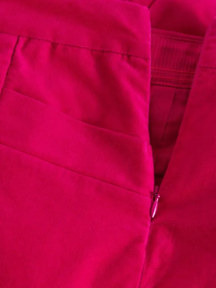 Women Coral Velvet Skirt Bright Pink White Stuff Skirts