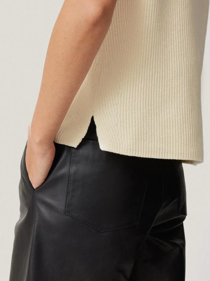 Women Cotton Blend Crew Tank Ivory Jigsaw Knitwear and Cashmere