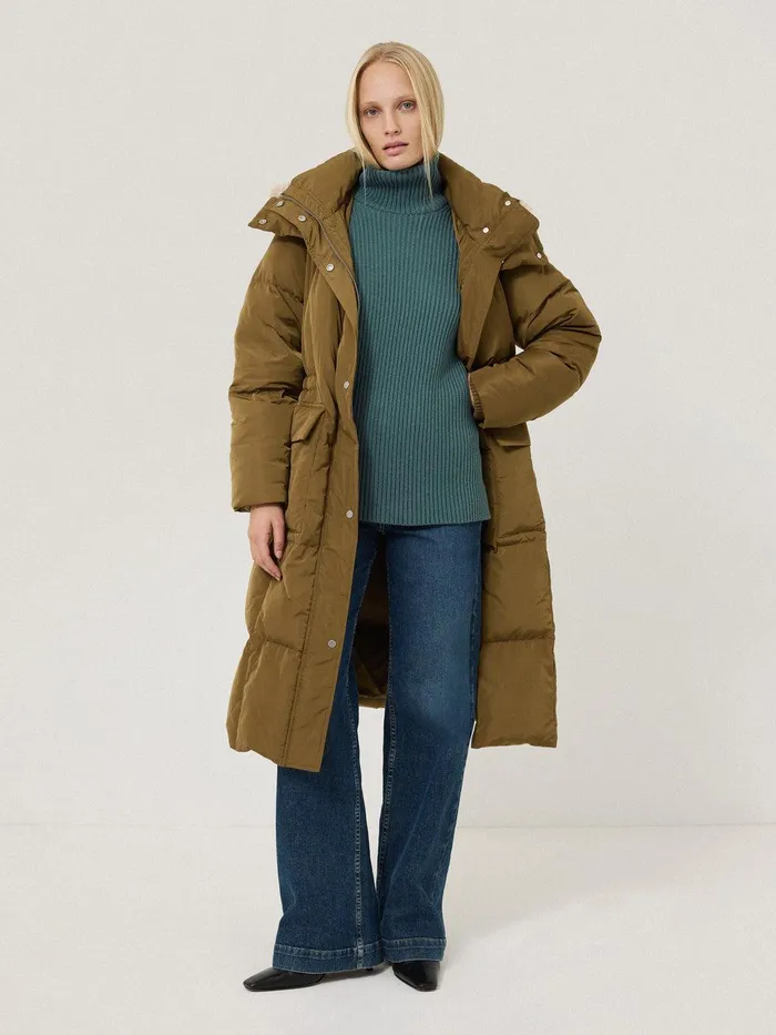 Women Cotton Blend Faroe Fishermans Blue Jigsaw Knitwear and Cashmere