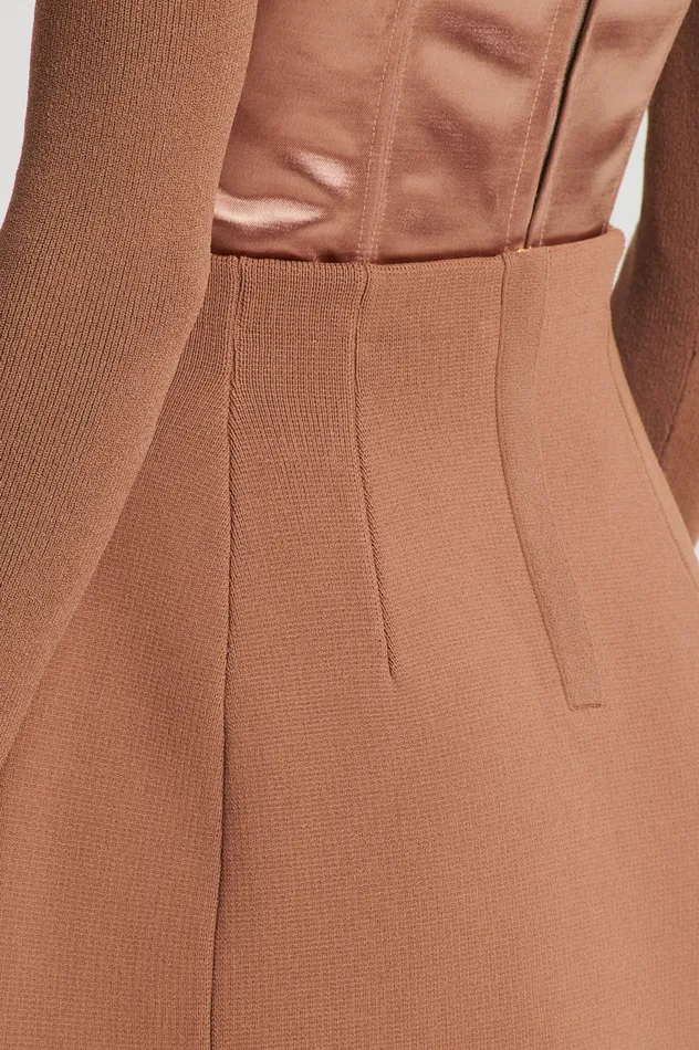 Women CREPE KNIT PEPLUM SKIRT SPICE Skirts Scanlan Theodore Women CREPE KNIT PEPLUM SKIRT SPICE Skirts Scanlan Theodore