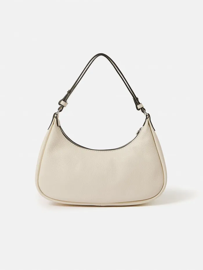 Women Crescent Bag Small Off White Jigsaw Bags