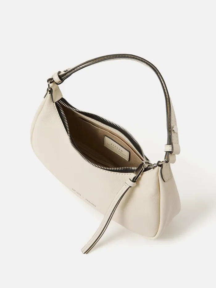 Women Crescent Bag Small Off White Jigsaw Bags
