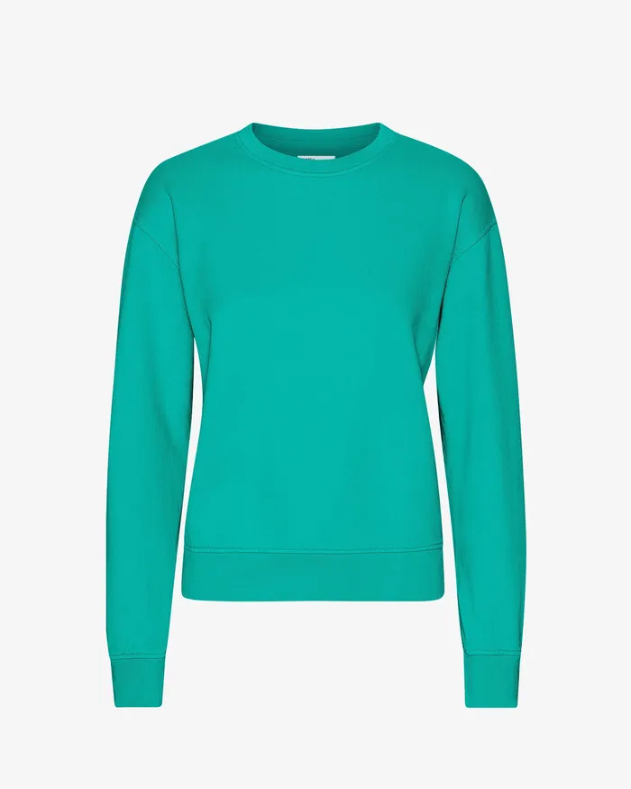 Women Crewneck Sweatshirts Colorfulstandard Women Classic Organic Crew 8211 Tropical Sea