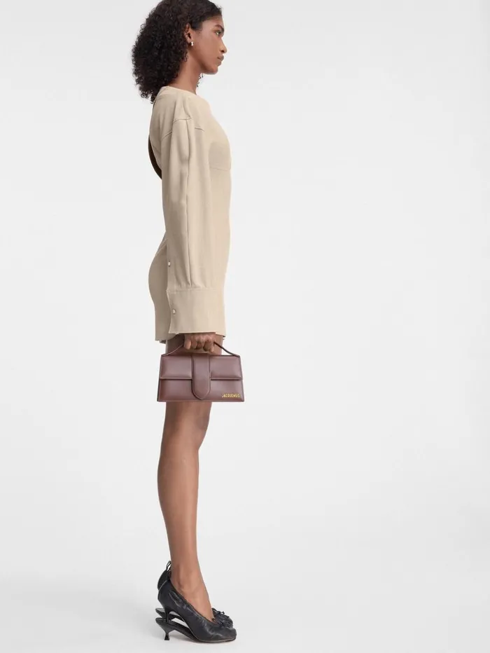 Women Crossbody and Handbags JACQUEMUS The Large Bambino Brown Women Crossbody and Handbags JACQUEMUS The Large Bambino Brown