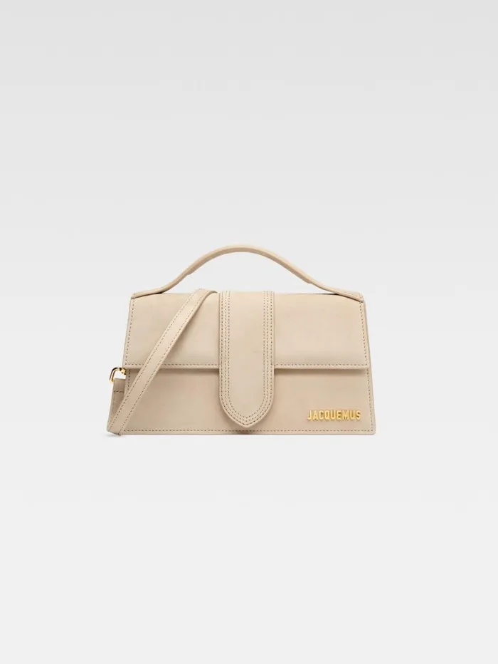 Women Crossbody and Handbags JACQUEMUS The Large Bambino Dark Beige