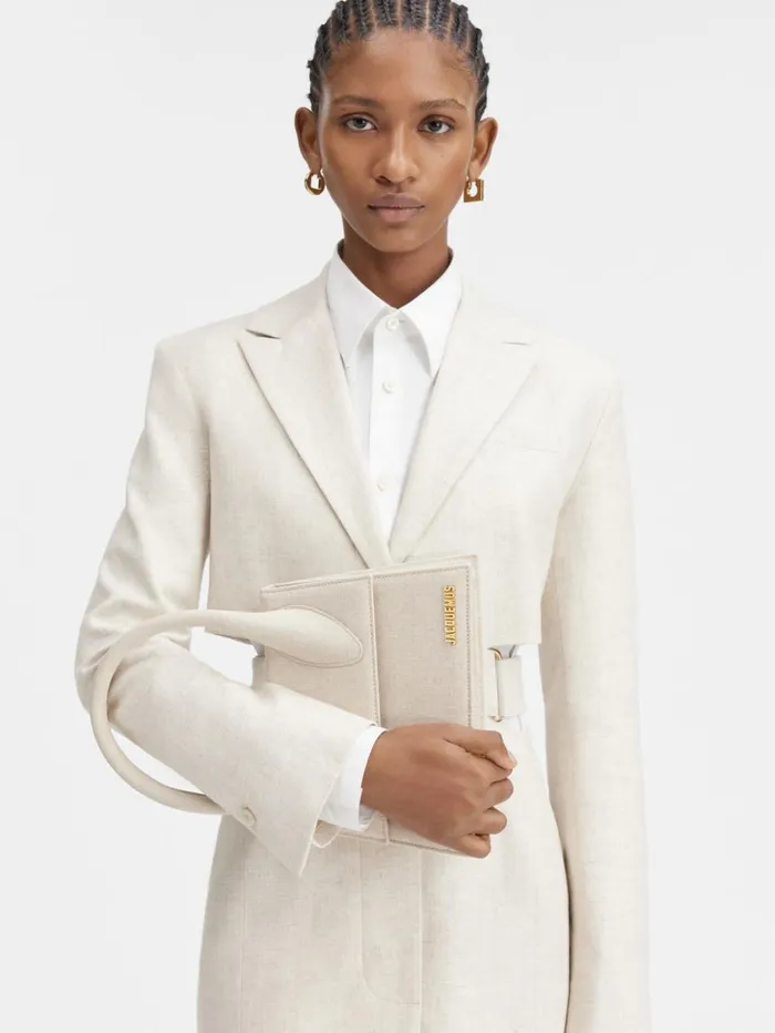 Women Crossbody and Handbags JACQUEMUS The Large Chiquito Light Greige Women Crossbody and Handbags JACQUEMUS The Large Chiquito Light Greige