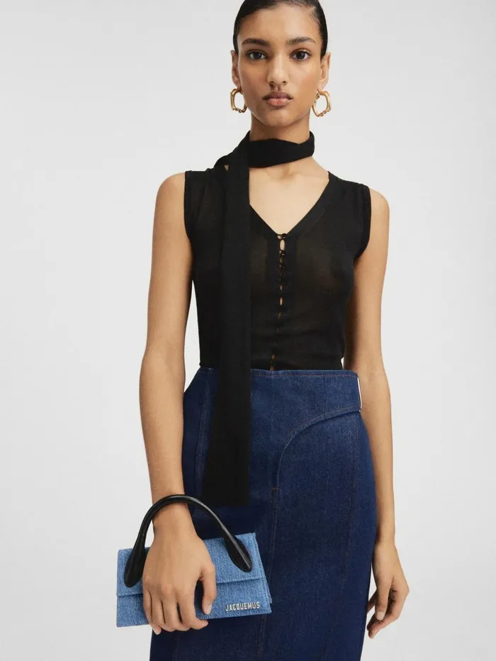 Women Crossbody and Handbags JACQUEMUS The Long Chiquito Blue