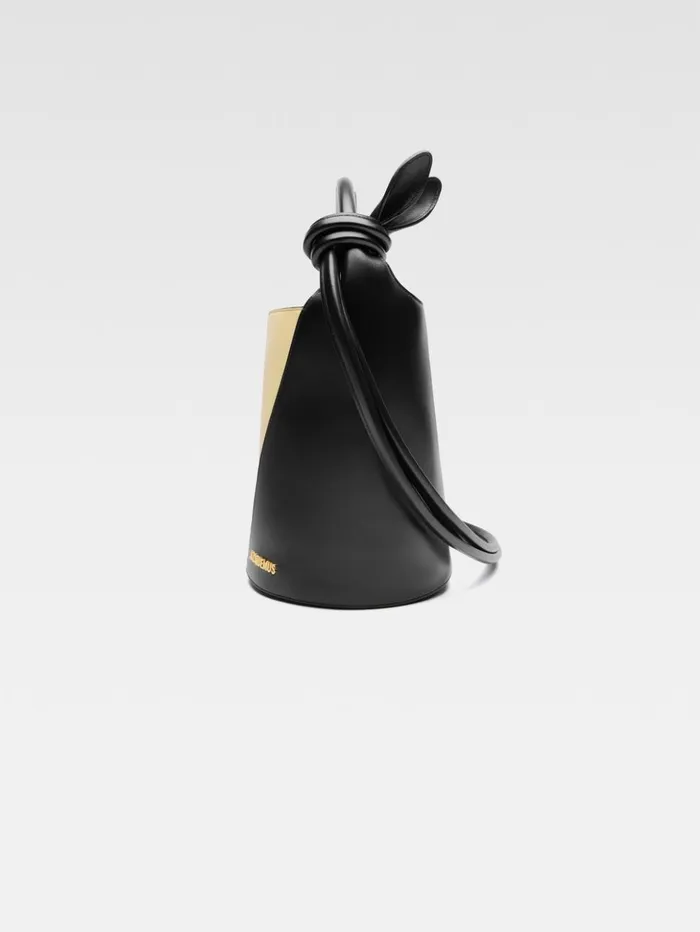 Women Crossbody and Handbags JACQUEMUS The Small Tourni Pale Yellow Black Women Crossbody and Handbags JACQUEMUS The Small Tourni Pale Yellow Black