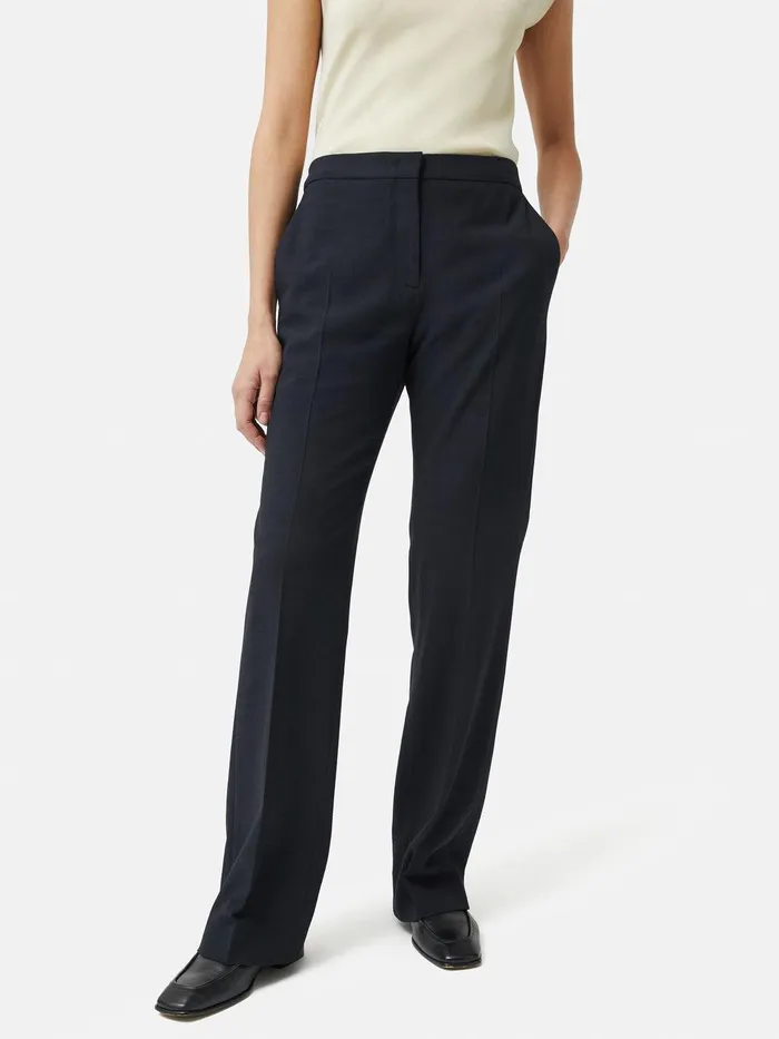 Women Crosshatch Mason Trouser Navy Jigsaw Trousers